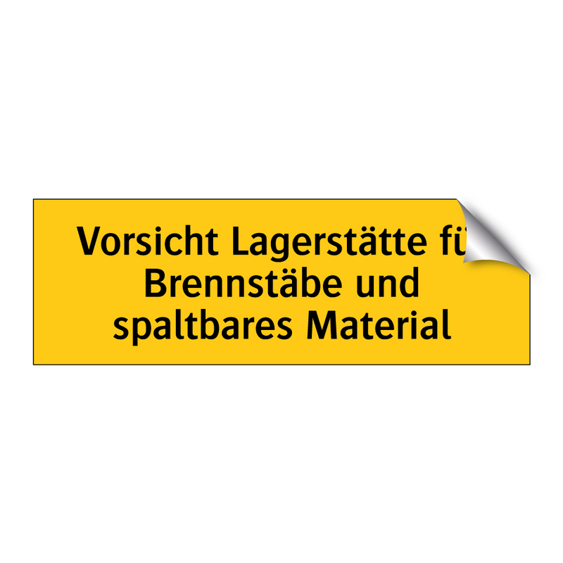 Vorsicht Lagerstätte für Brennstäbe und spaltbares Material