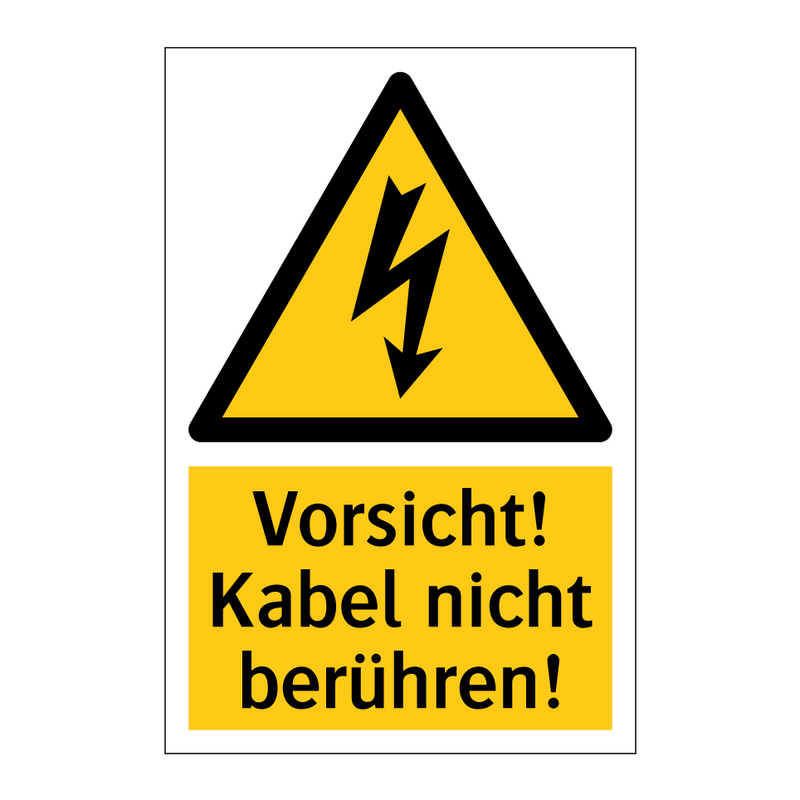 Vorsicht! Kabel nicht berühren!