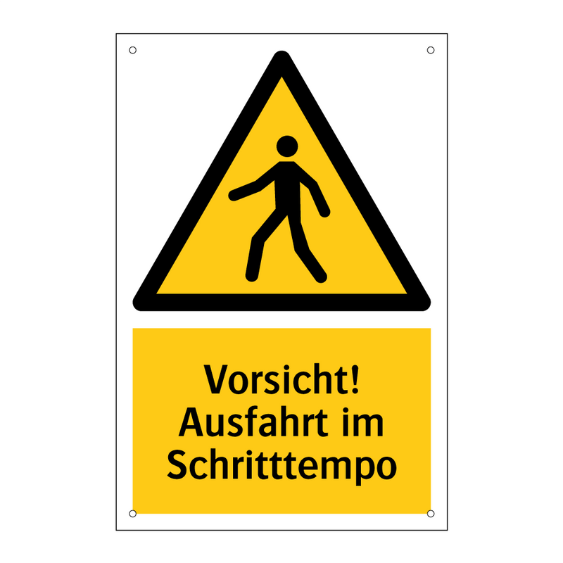 Vorsicht! Ausfahrt im Schritttempo