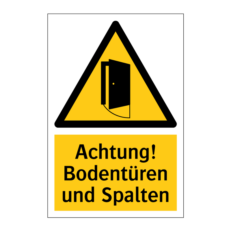 Achtung! Bodentüren und Spalten