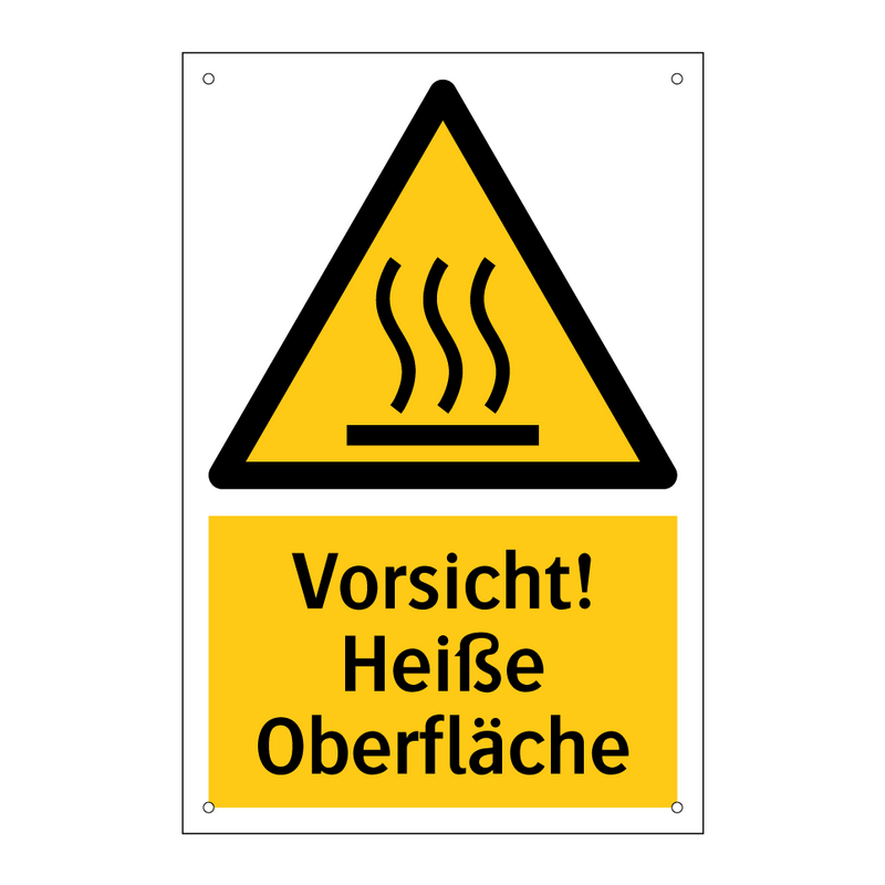 Vorsicht! Heiße Oberfläche