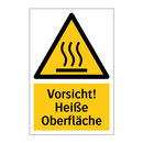 Vorsicht! Heiße Oberfläche