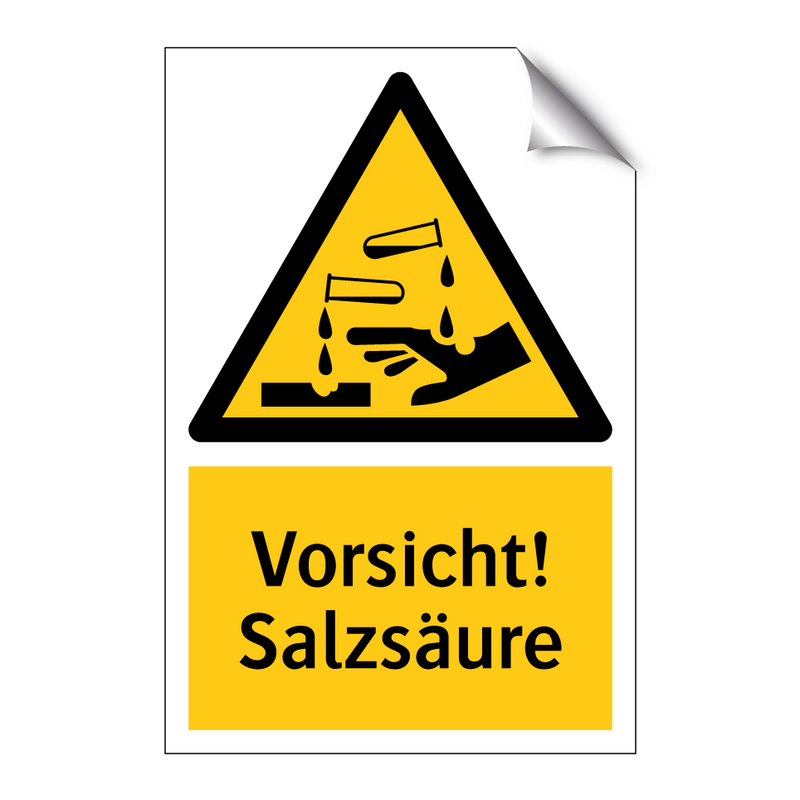 Vorsicht! Salzsäure