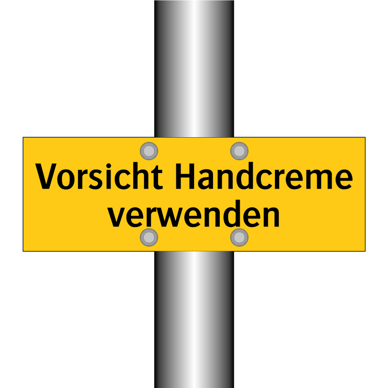 Vorsicht Handcreme verwenden