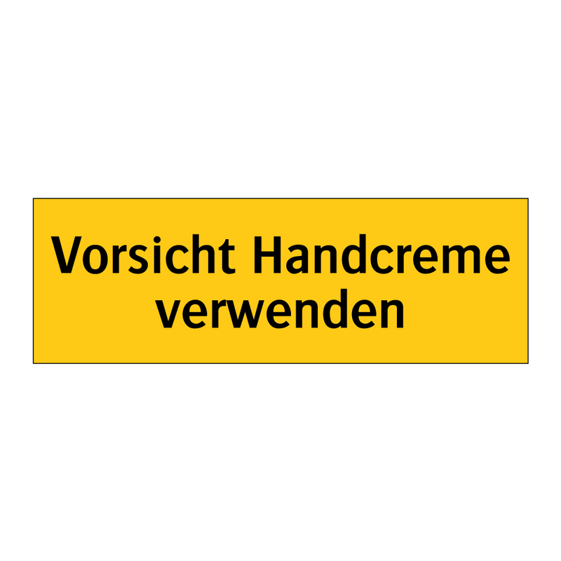 Vorsicht Handcreme verwenden