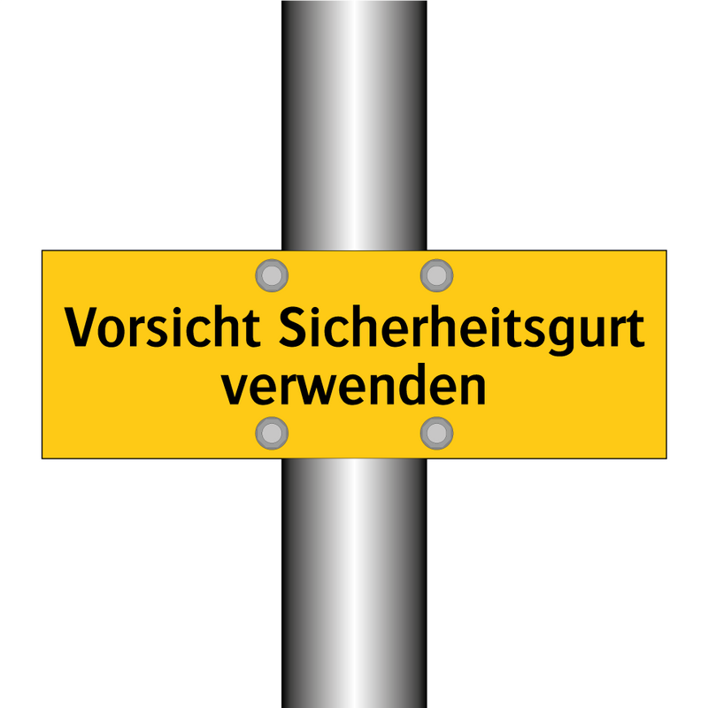 Vorsicht Sicherheitsgurt verwenden