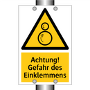 Achtung! Gefahr des Einklemmens