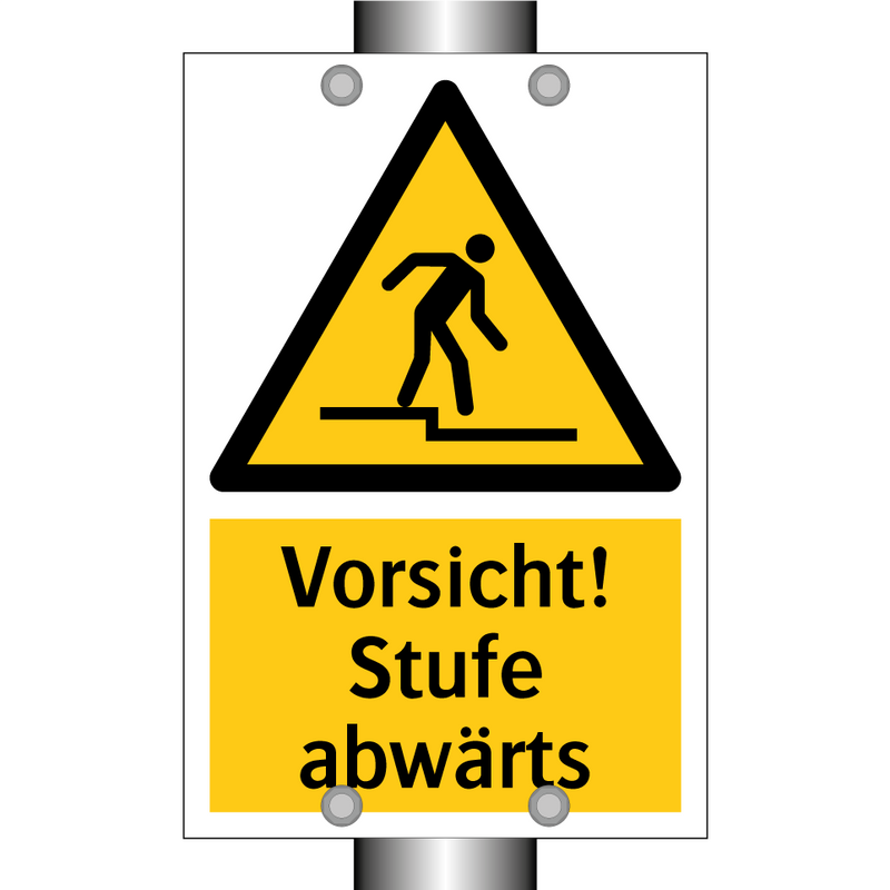 Vorsicht! Stufe abwärts