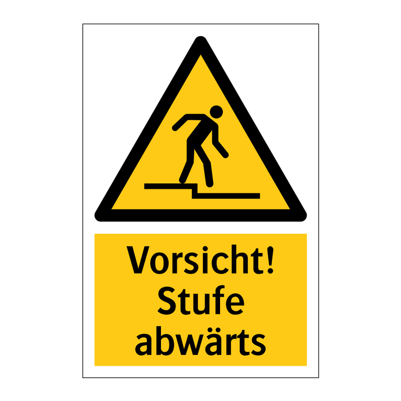 Vorsicht! Stufe abwärts