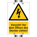 Vorsicht! Vor dem Öffnen den Stecker ziehen!
