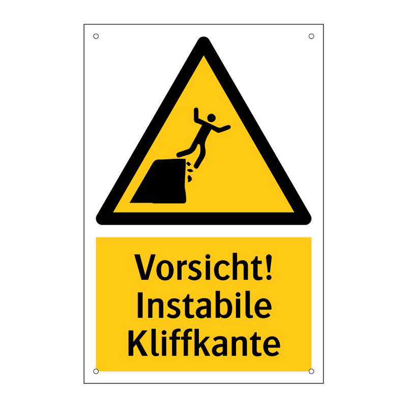 Vorsicht! Instabile Kliffkante