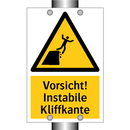 Vorsicht! Instabile Kliffkante