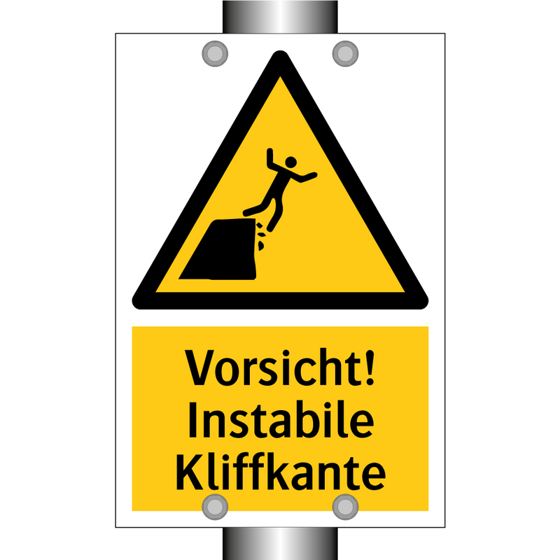 Vorsicht! Instabile Kliffkante