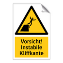 Vorsicht! Instabile Kliffkante