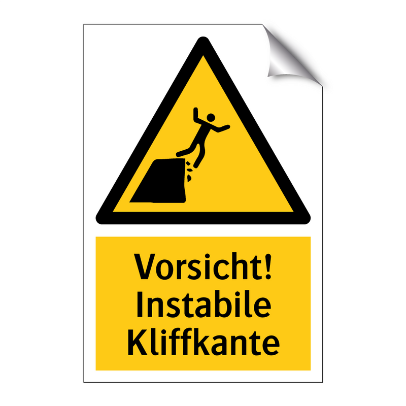 Vorsicht! Instabile Kliffkante