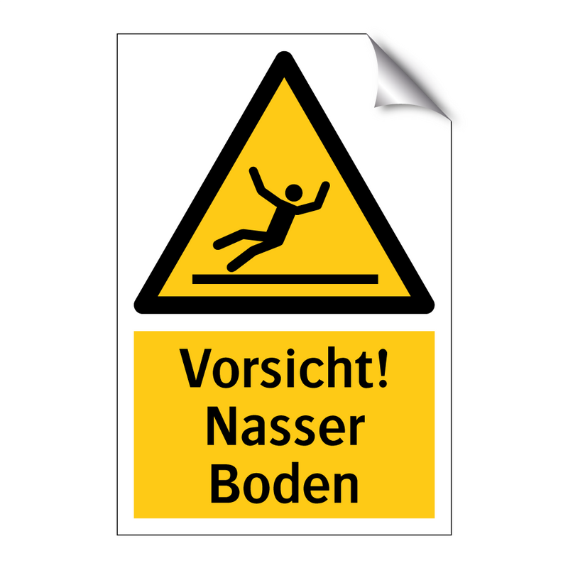 Vorsicht! Nasser Boden