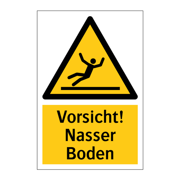 Vorsicht! Nasser Boden