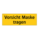 Vorsicht Maske tragen