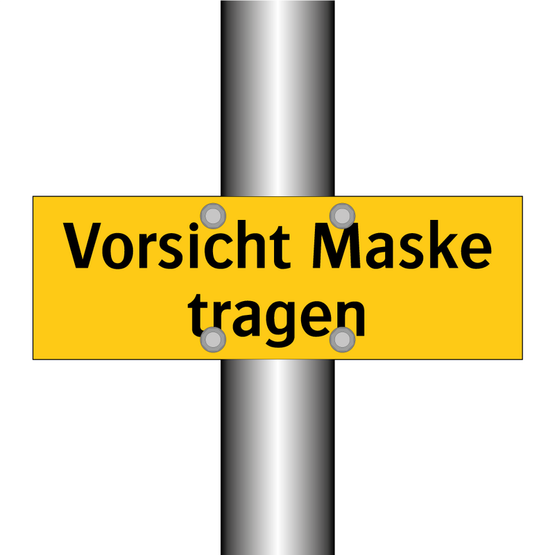 Vorsicht Maske tragen