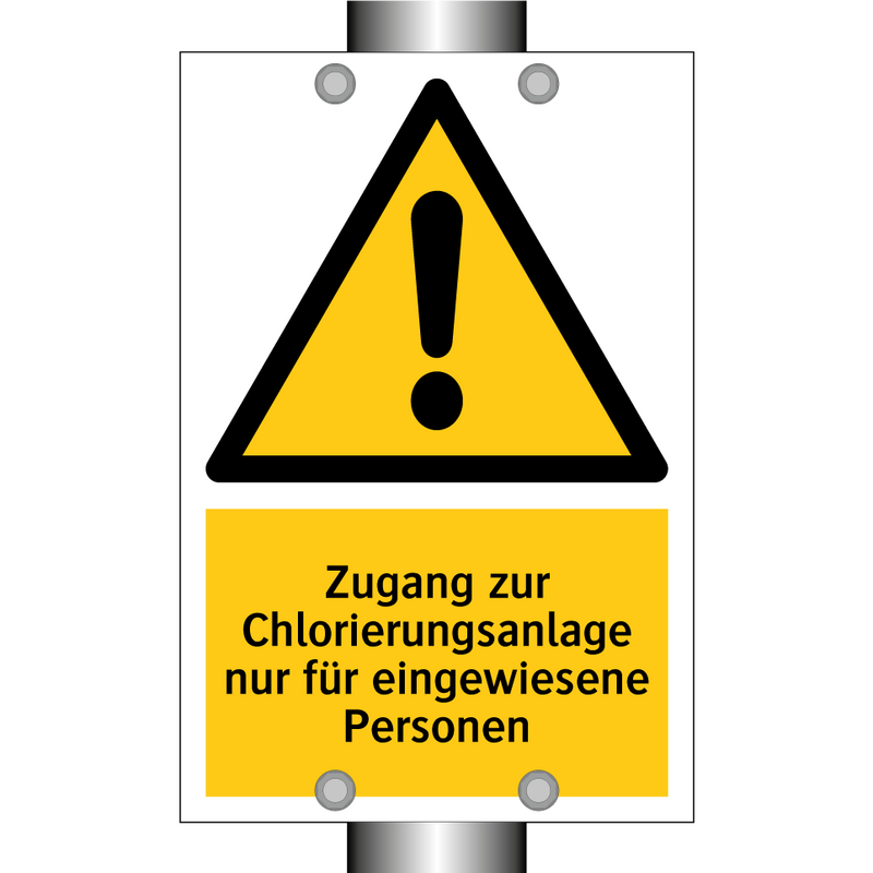 Zugang zur Chlorierungsanlage nur für eingewiesene Personen