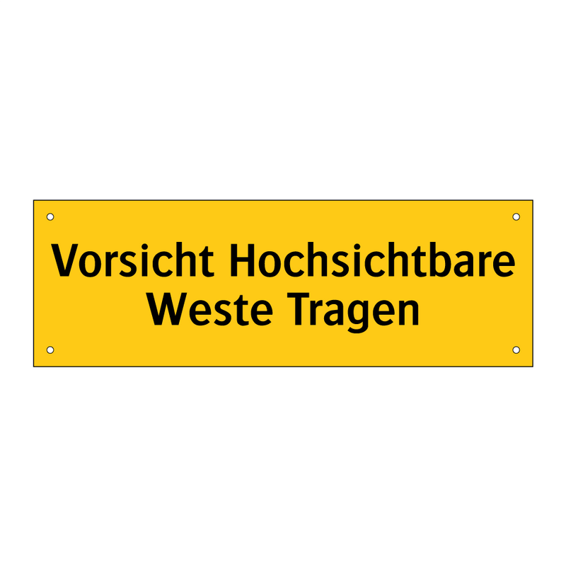 Vorsicht Hochsichtbare Weste Tragen