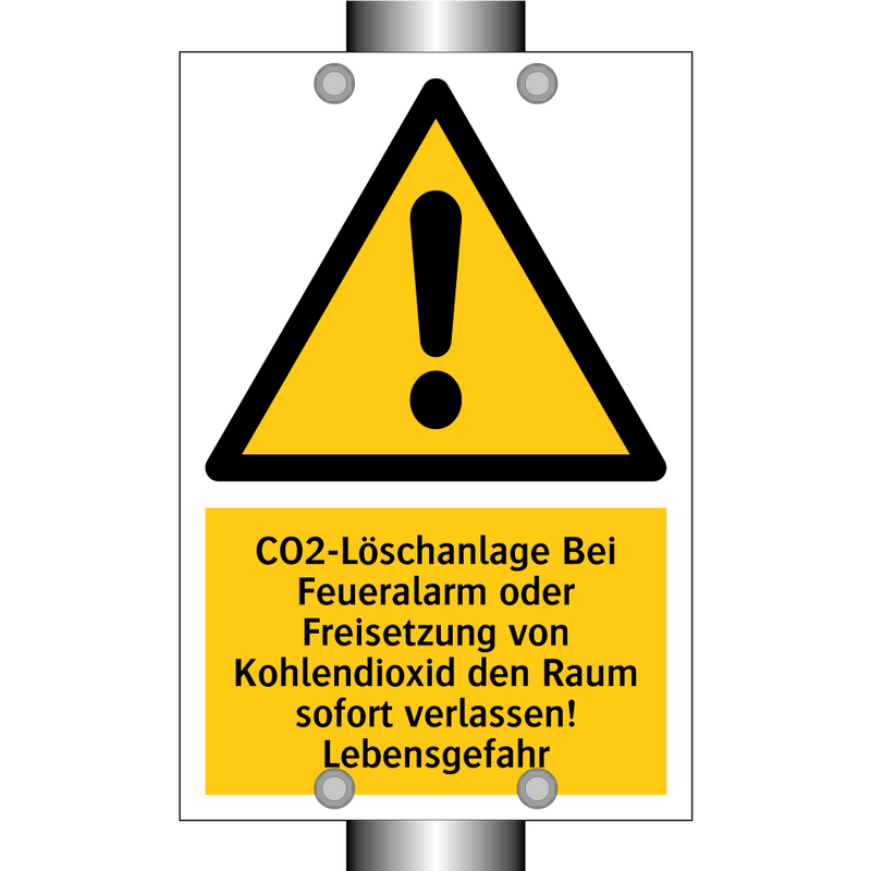 CO2-Löschanlage Bei Feueralarm oder Freisetzung von Kohlendioxid den Raum sofort verlassen! Lebensgefahr