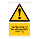 Co₂ Warnung vor Erstickungsgefahr durch Co₂