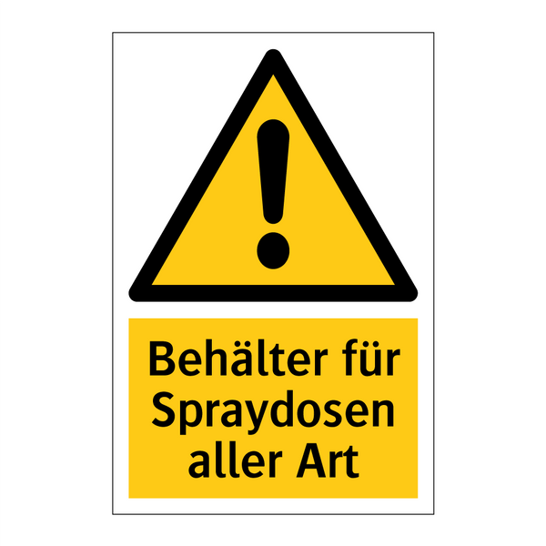 Behälter für Spraydosen aller Art