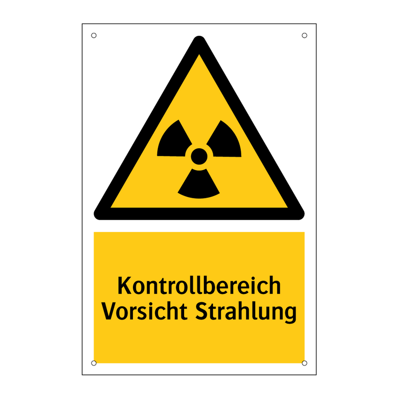 Kontrollbereich Vorsicht Strahlung