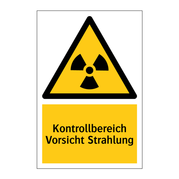 Kontrollbereich Vorsicht Strahlung