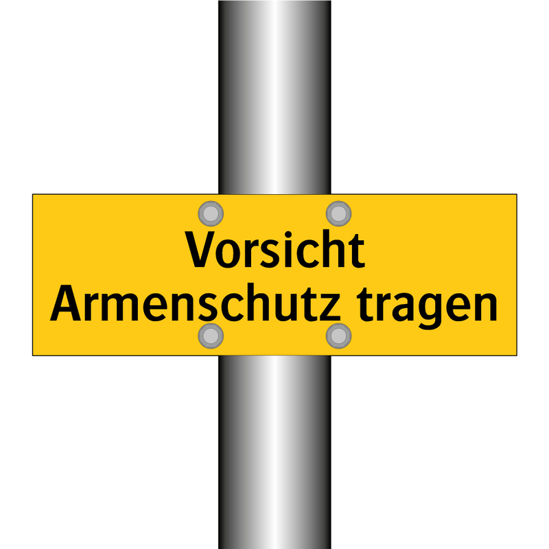 Vorsicht Armenschutz tragen