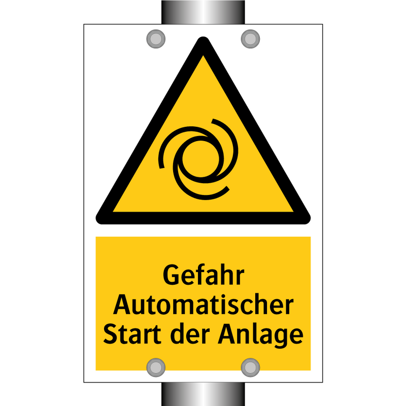Gefahr Automatischer Start der Anlage