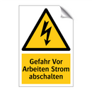 Gefahr Vor Arbeiten Strom abschalten