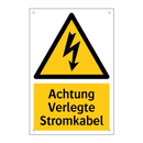Achtung Verlegte Stromkabel