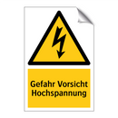 Gefahr Vorsicht Hochspannung