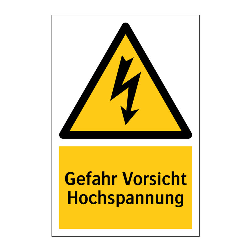Gefahr Vorsicht Hochspannung