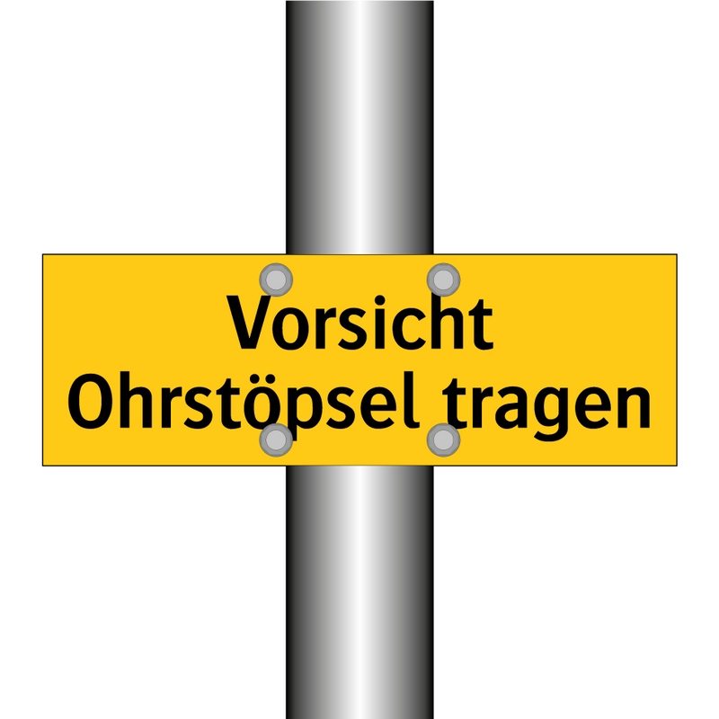 Vorsicht Ohrstöpsel tragen