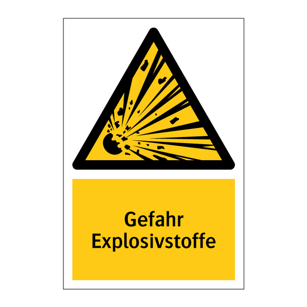 Gefahr Explosivstoffe