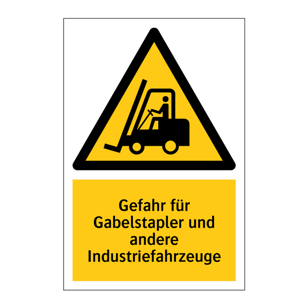 Gefahr für Gabelstapler und andere Industriefahrzeuge