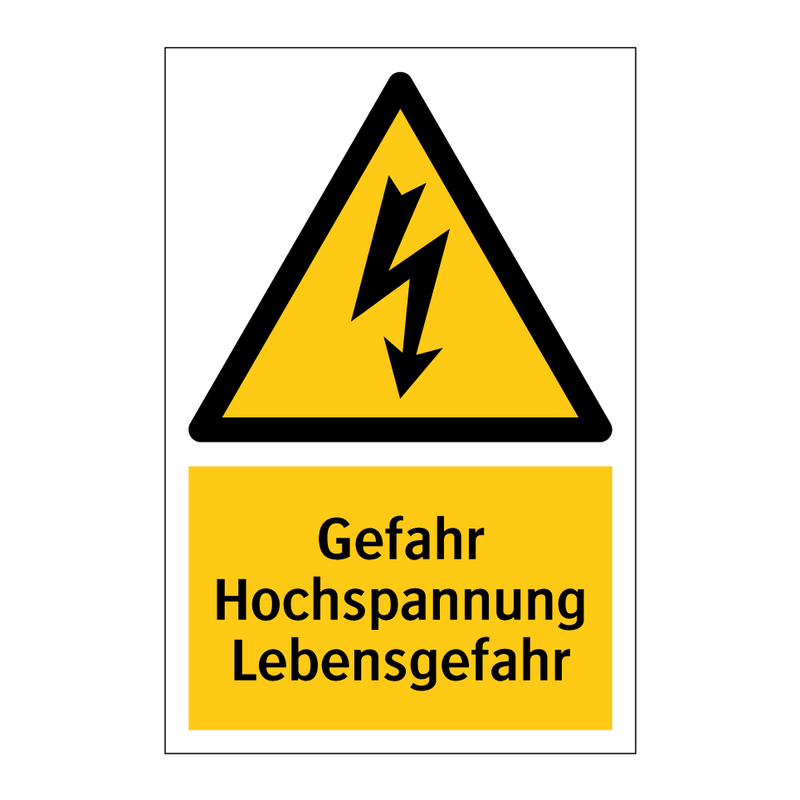 Gefahr Hochspannung Lebensgefahr