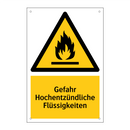 Gefahr Hochentzündliche Flüssigkeiten