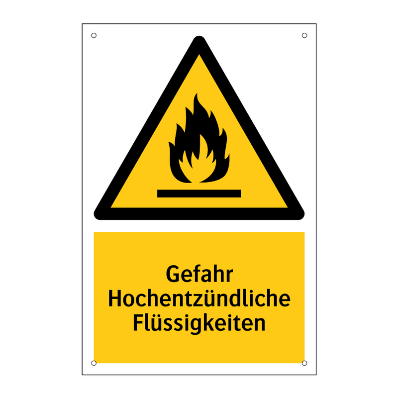 Gefahr Hochentzündliche Flüssigkeiten