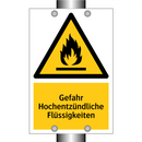 Gefahr Hochentzündliche Flüssigkeiten