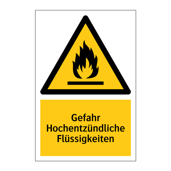 Gefahr Hochentzündliche Flüssigkeiten