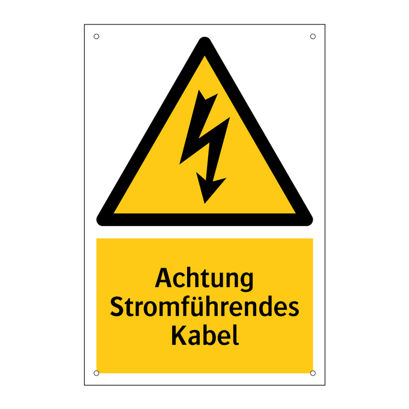 Achtung Stromführendes Kabel