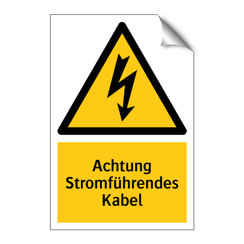 Achtung Stromführendes Kabel