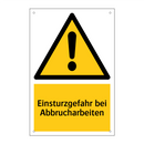 Einsturzgefahr bei Abbrucharbeiten