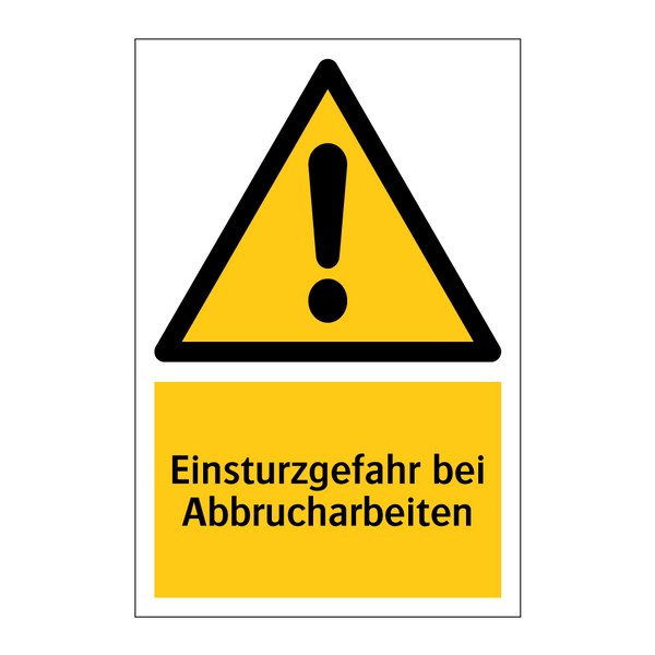 Einsturzgefahr bei Abbrucharbeiten