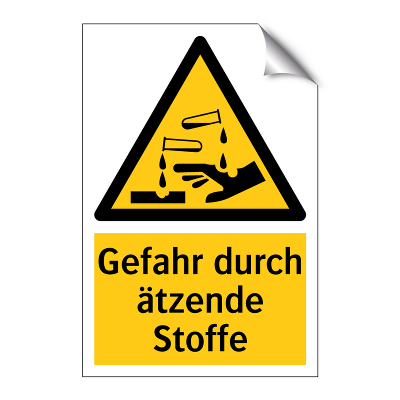 Gefahr durch ätzende Stoffe