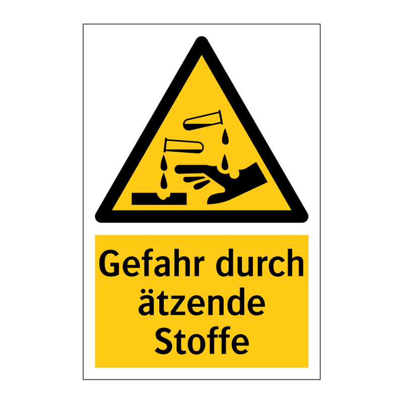 Gefahr durch ätzende Stoffe